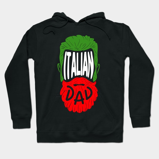 Italian Dad - Tattooed and Bearded T-Shirt Hoodie by biNutz